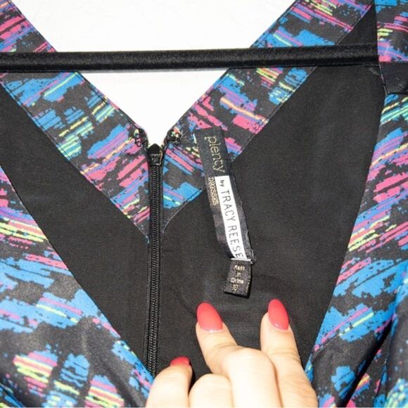 Plenty by Tracy Reese Multicolored Aztec‎ Printed Mini Dress Size 10 - Picture 4 of 8